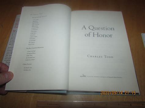 A Question Of Honor A Bess Crawford Mystery By Charles Todd