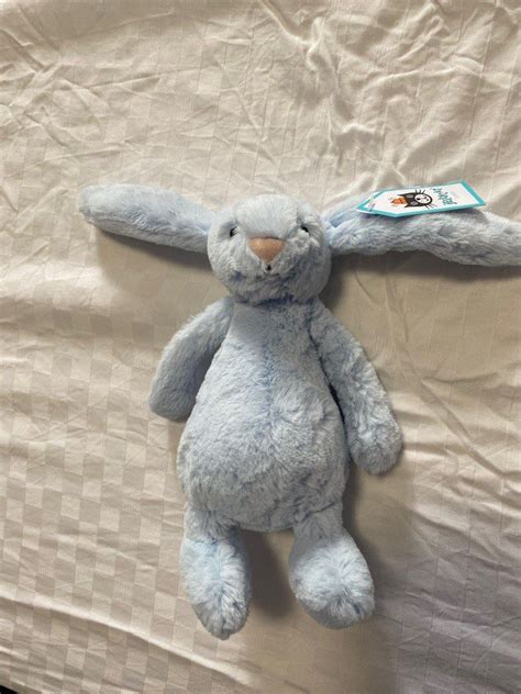 Jellycat Bashful Blue Bunny Rattle Babies And Kids Infant Playtime On