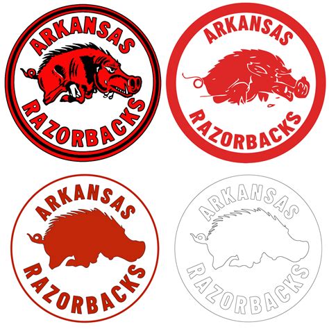 High Resolution Cutting Vector | Arkansas Razorback Classic Circle Logo ...