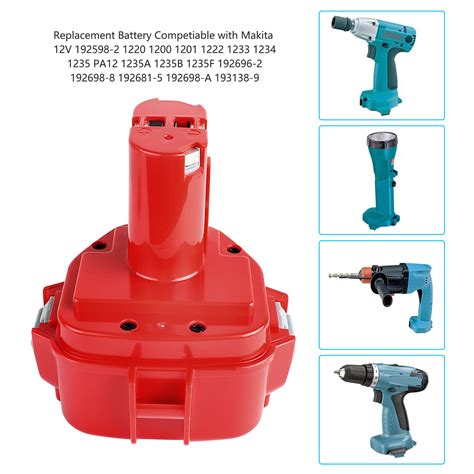 1 2x Für Makita Akku 12V PA12 1200 1220 1222 1234 1235 1050DA 6270D