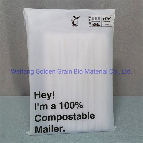 Compostable Corn Starch Clothing Bag Cloth Packaging Garment Bags