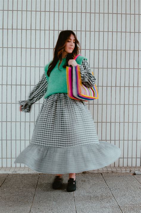 Robe Sadaqa Version Longue En Vichy Atelier Brunette Cha S Hands