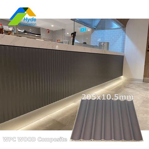 Factory Price Laminated Wpc Great Wall Panel Corrugated Wall Panel