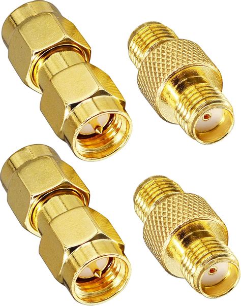 Amazon BOOBRIE 4PCS SMA To SMA Adapter Kit SMA Male To SMA Male