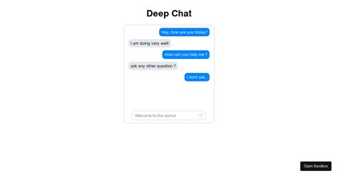 Deep Chat React Forked Codesandbox