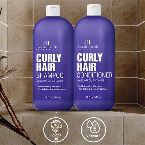 Curly Hair Shampoo And Conditioner Set Botanic Hearth