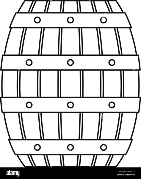 Beer Wood Barrel Icon Outline Illustration Of Beer Wood Barrel Vector