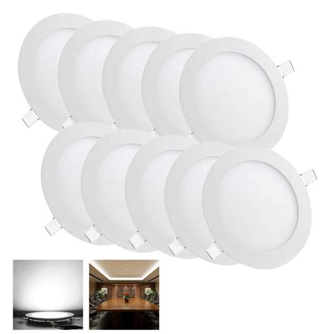 9 12 18W LED Round Recessed Ceiling Flat Panel Down Light Ultra Slim