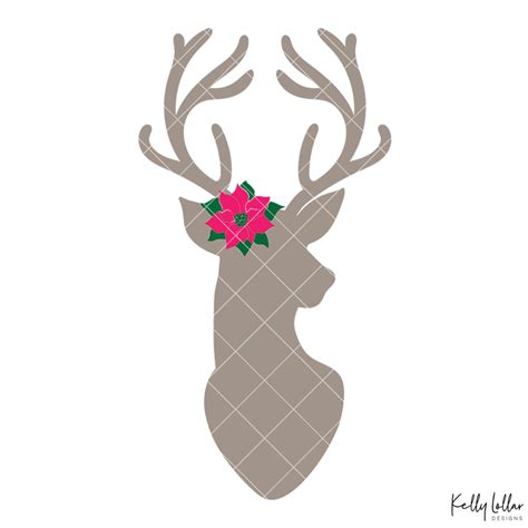 Christmas Deer Silhouette - So Fontsy