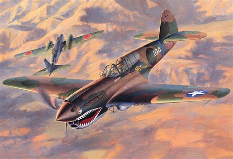 Wallpaper World War Ii War Airplane Aircraft Curtiss P Warhawk