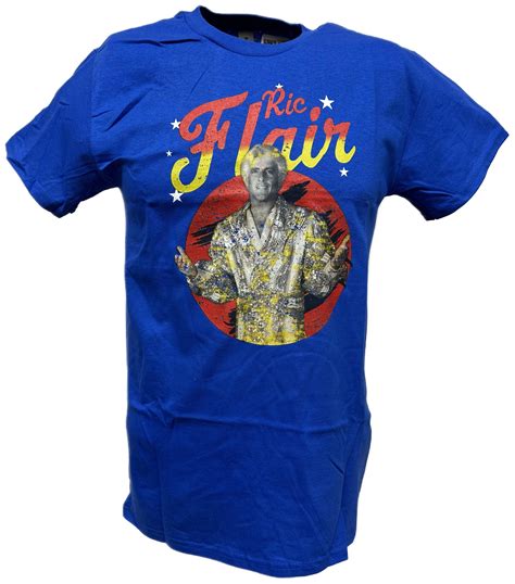 Ric Flair Classic Mens Wwe Blue T Shirt S