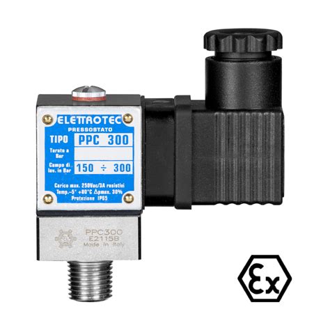 PPC PPCF Piston Adjustable Pressure Switches Intrinsic Safety