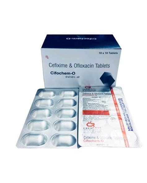 CIFOCHEM O CEFIXIME 200 MG OFLOXACIN 200 MG 10 X 10 Tablets