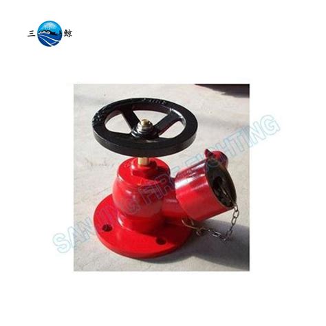 Flange Type Brass Oblique Fire Hydrant Landing Valve Flange End