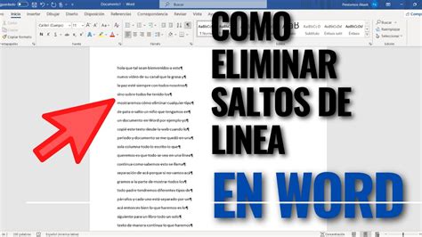 Como Eliminar Los Saltos De Linea En Word 2022 YouTube