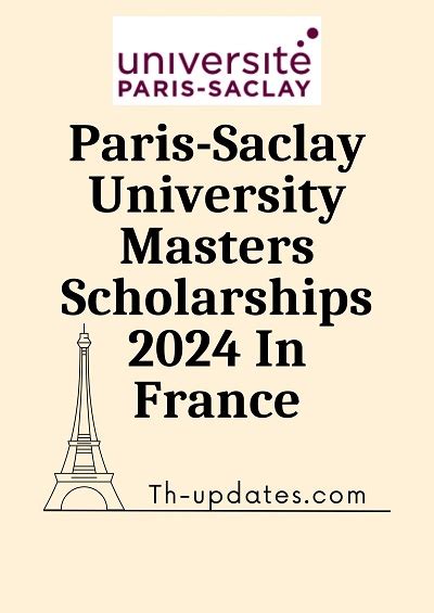 Paris Saclay University Masters Scholarships In France