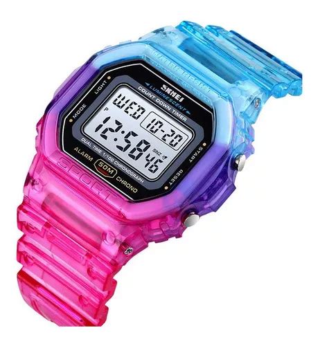 Reloj Skmei 1622 Mujer Niños Resistente Al Agua Alarma Color de