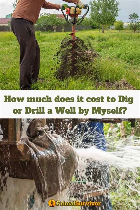 How Much Does It Cost to Dig or Drill a Well By Myself?