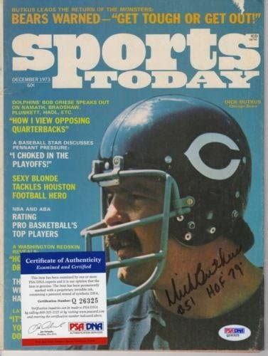 Dick Butkus Chicago Bears Signed Autograph Sports Sunday Full Magazine