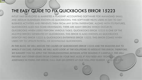 Ppt A Quick Method To Resolve The Quickbooks Error Powerpoint