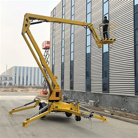 M Automatic Levelling Device Trailer Folding Boom Lift China