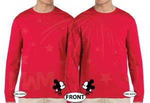 LGBT Gay His Matching Couple Shirts Mickey Mouse Cute Kissing Married With Mickey