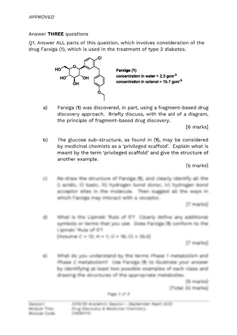 SOLUTION Chem1110 Past Paper 2019 2020 Studypool