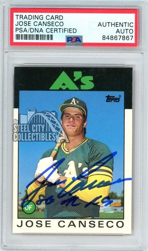 Jose Canseco Autographed Signed Topps Traded Al Roy Autograph