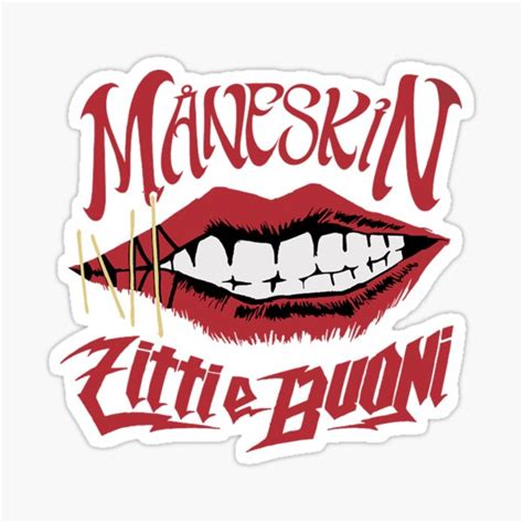 M Neskin Maneskin Zitti E Buoni Sticker By Palspalsu Redbubble