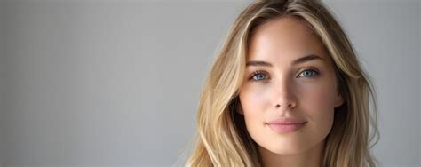 Premium Photo Beautiful Woman With Long Blonde Hair Posing Concept Outdoor Photoshoot