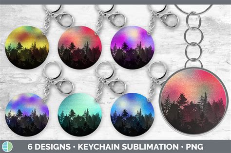 Night Sky Keychain Bundle Keyring Sublimation Designs By Enliven