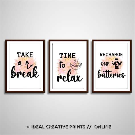 Take A Break Quotes Time To Relax Recharge Our Batteries Etsy