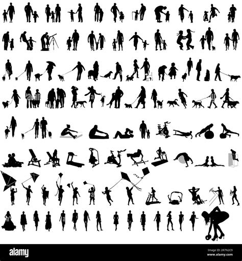 Vector Illustration Of Fitness Silhouettes Stock Vector Image And Art Alamy