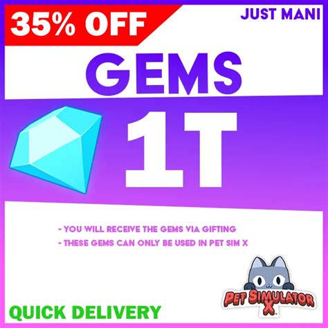 Pet Sim X Gems Pet Simulator X Game Items Gameflip