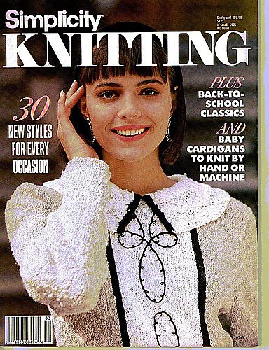 Ravelry Simplicity Knitting Fall 1988 Patterns