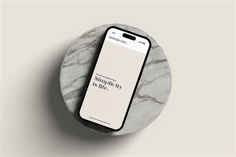 极简智能iphone手机样机模板 Minimalist Smartphone Mockup 设计小咖