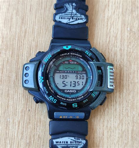 Casio Protrek Watch Casio ATC 1000 Model 1170 Triple Sensor Vintage