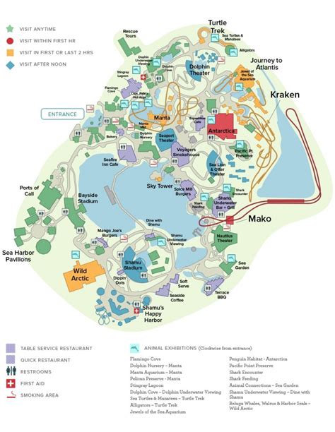 Seaworld Orlando Park Map Printable - Printable Maps