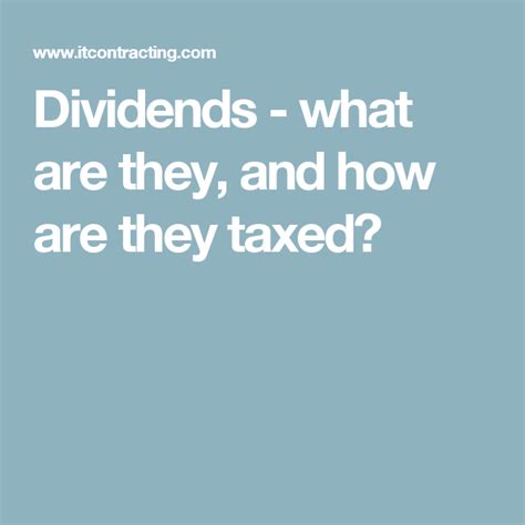 Dividends What Are They And How Are They Taxed Dividend Tax