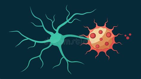 An Illustration Of A Neuron Affected By A Neurotoxin With A Visibly