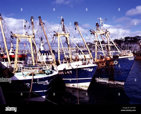 Fishing Fleet Brixham Stock Photo Alamy