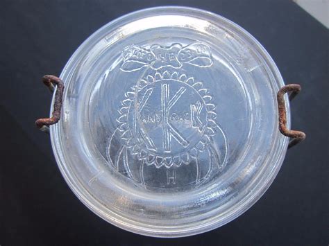 Antique Queen Clasp Top Mason Jar W Queen Kant Krack Lid 1 Pt Pint Clear Glass 1920546449