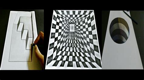 How To Draw 3d Hole Illusion Easy 3d Optical Illusion Pencil Drawing