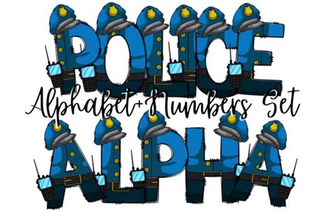 Police Doodle Letters Alphabet Graphic By Freesublimations · Creative