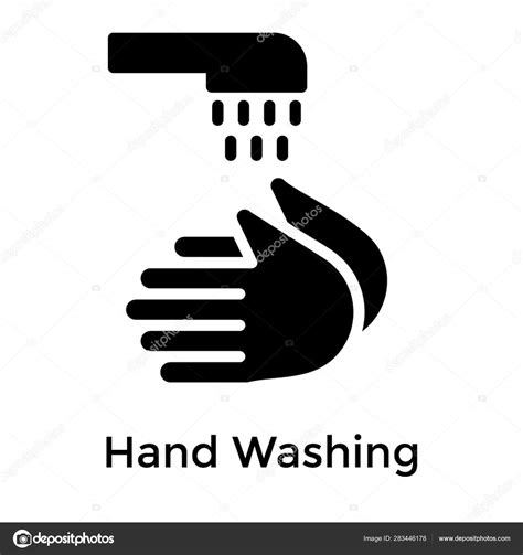 Hand Washing Tap Solid Design Vector Stock Vector By ©vectorspoint