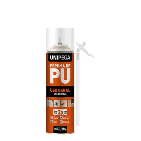 Espuma Selante Pu Uso Geral 500ml 340g Unipega Submarino