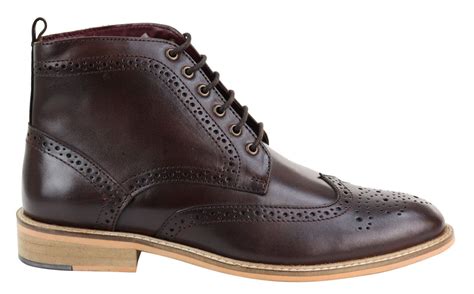 Mens Brogue Ankle Boots Brown: Buy Online - Happy Gentleman United States