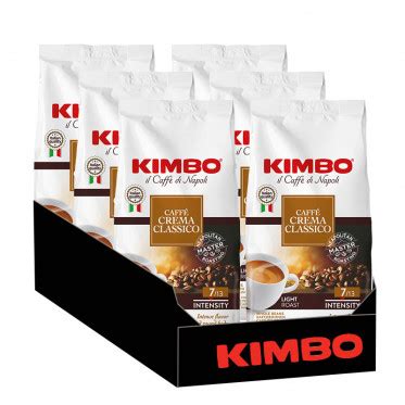 Kimbo Crema Classico Café en Grains Torr Italienne équilibré 6 kg