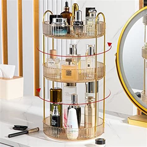 Amazon Vorey 360 Rotating Makeup Organizer Large Capacity DIY