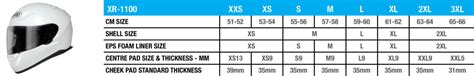 helmet fitment charts  size shoei shoei helmets australia